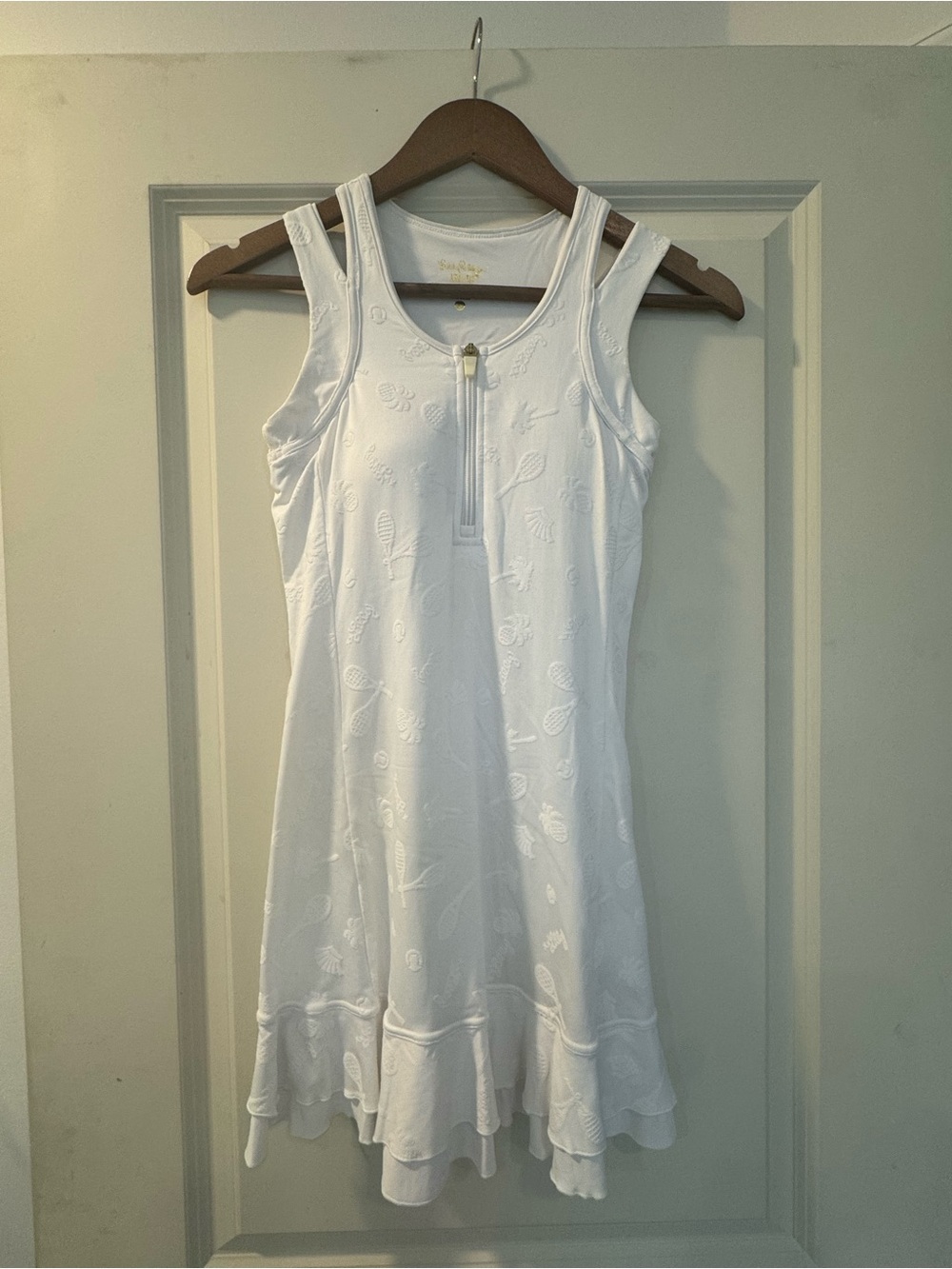 Lilly Pulitzer Luxletic White Sleeveless Zip-Front Mini Tennis Dress - BRAND NEW